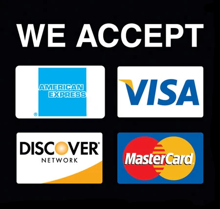 All Major Credit Cards Accepted